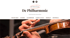 Desktop Screenshot of dephilharmonie.nl